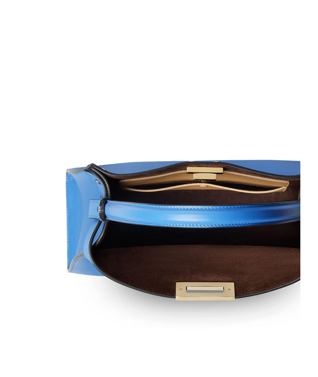 FENDI Синяя кожаная сумка тоут, фото 4