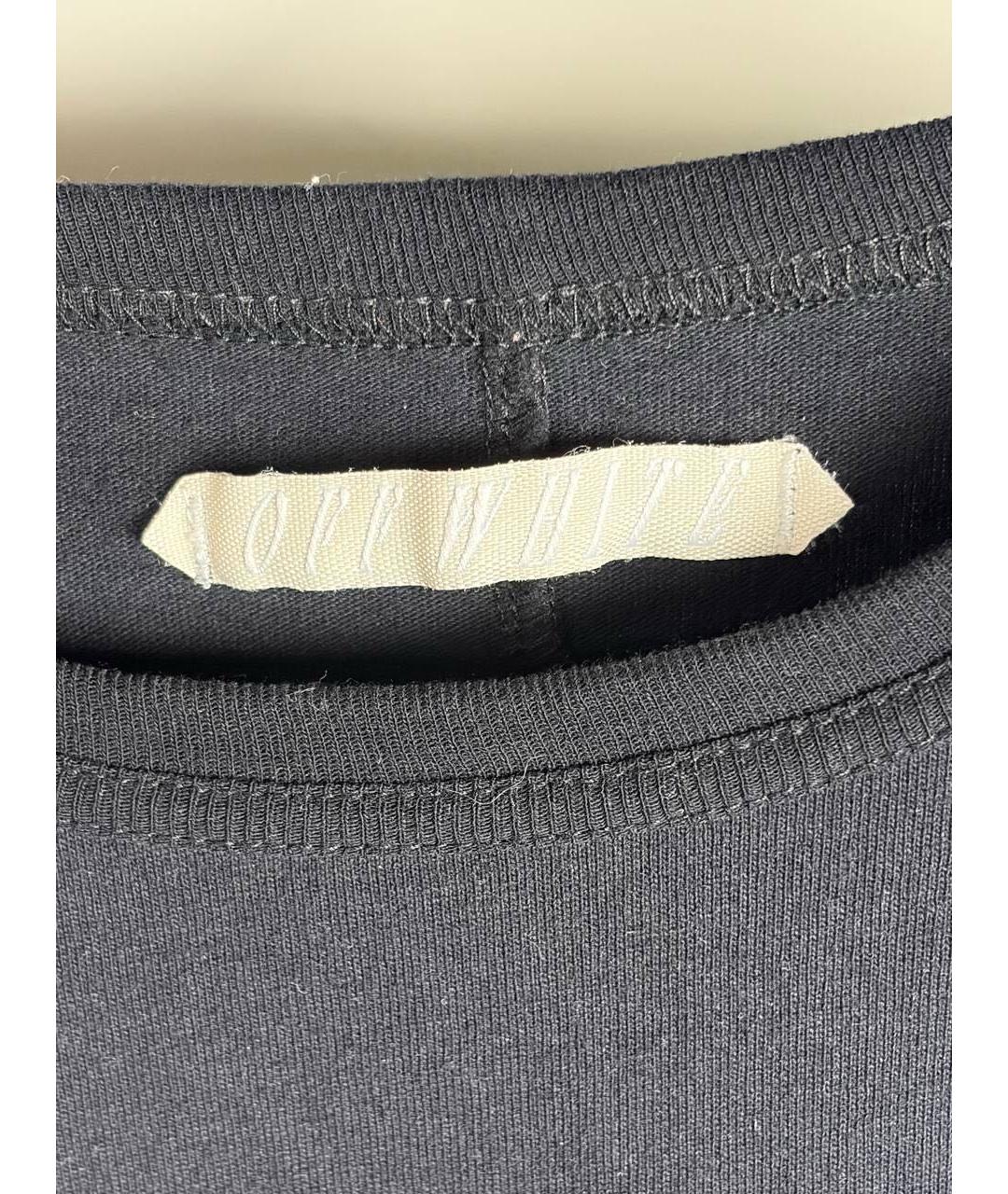 OFF-WHITE Черная хлопковая футболка, фото 3