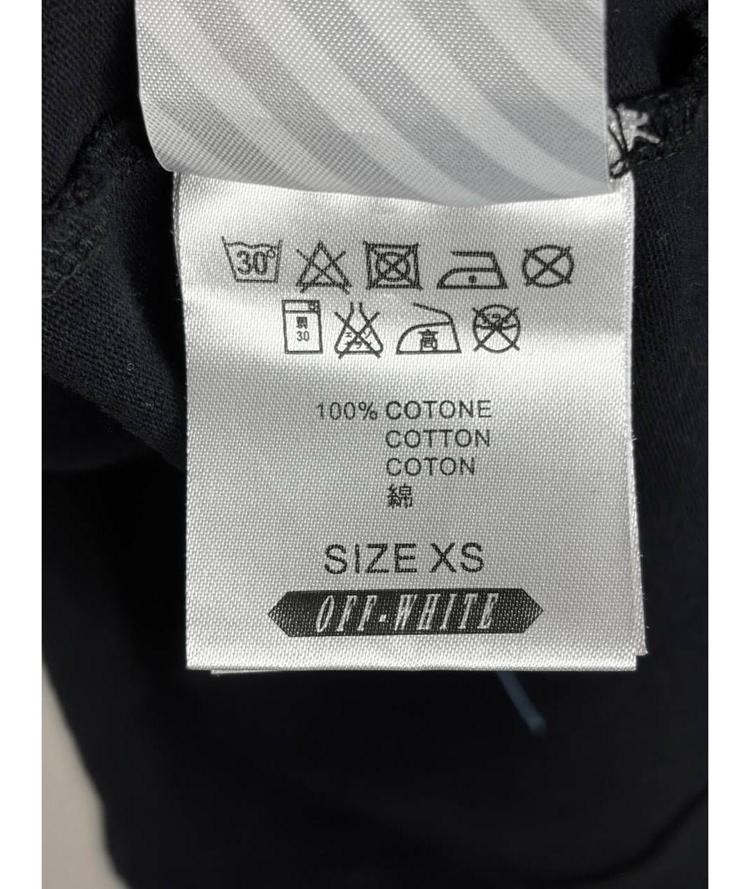 OFF-WHITE Черная хлопковая футболка, фото 5