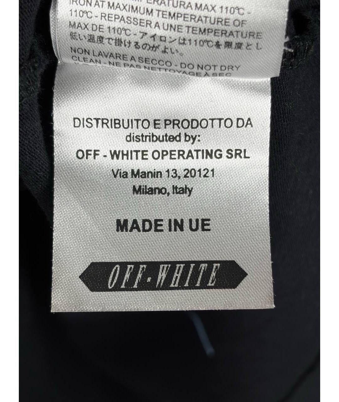 OFF-WHITE Черная хлопковая футболка, фото 6