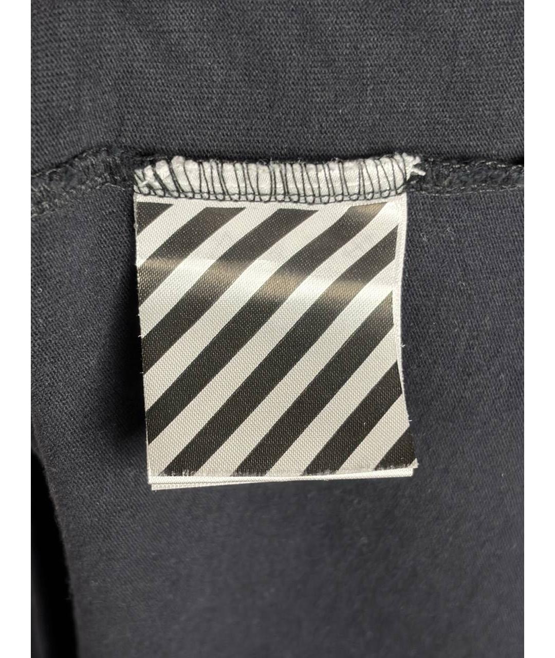OFF-WHITE Черная хлопковая футболка, фото 4