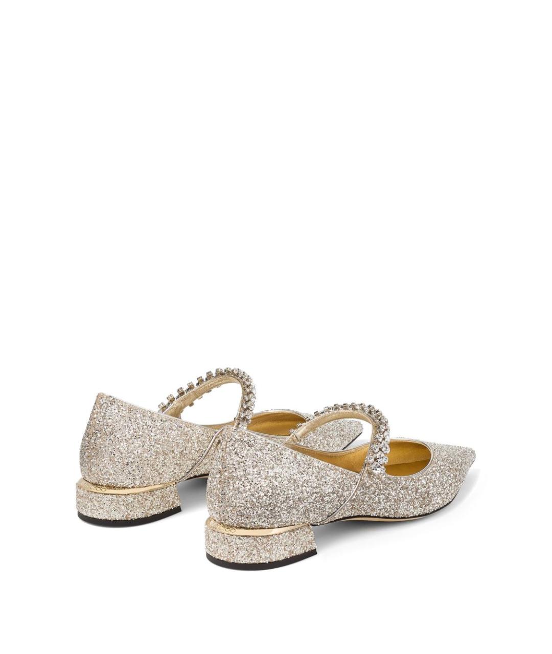 JIMMY CHOO Золотые кожаные туфли, фото 2