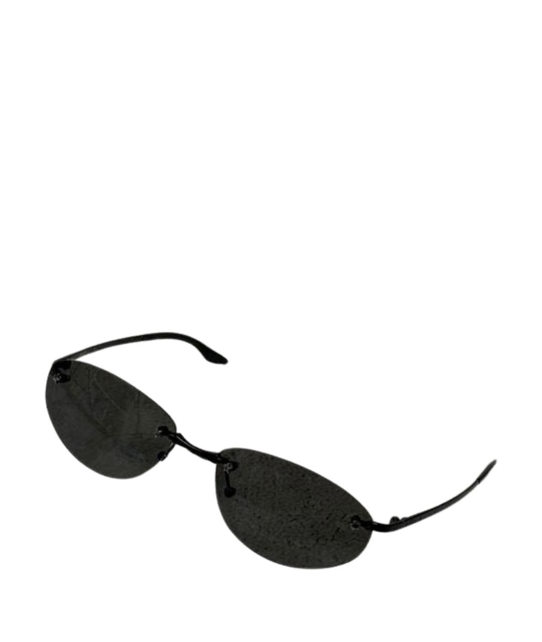 CHRISTIAN DIOR Черные металлические солнцезащитные очки, фото 1
