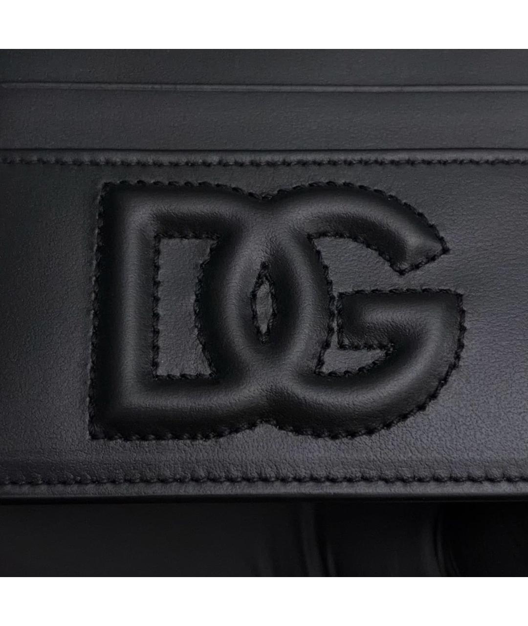 DOLCE&GABBANA Черный кожаный кардхолдер, фото 5