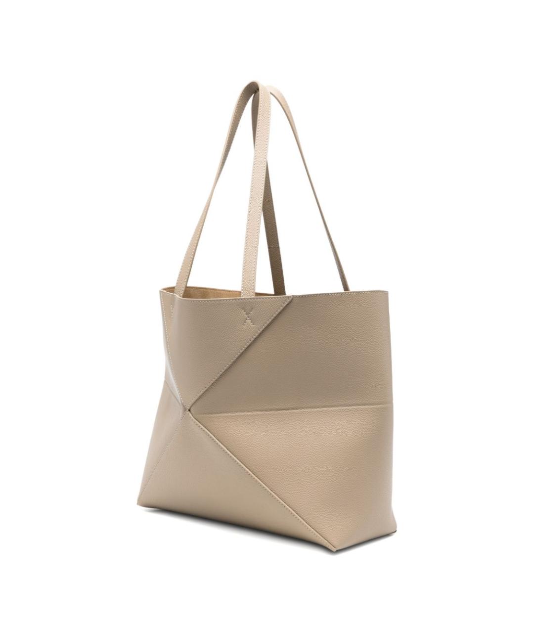 LOEWE Серая кожаная сумка тоут, фото 3