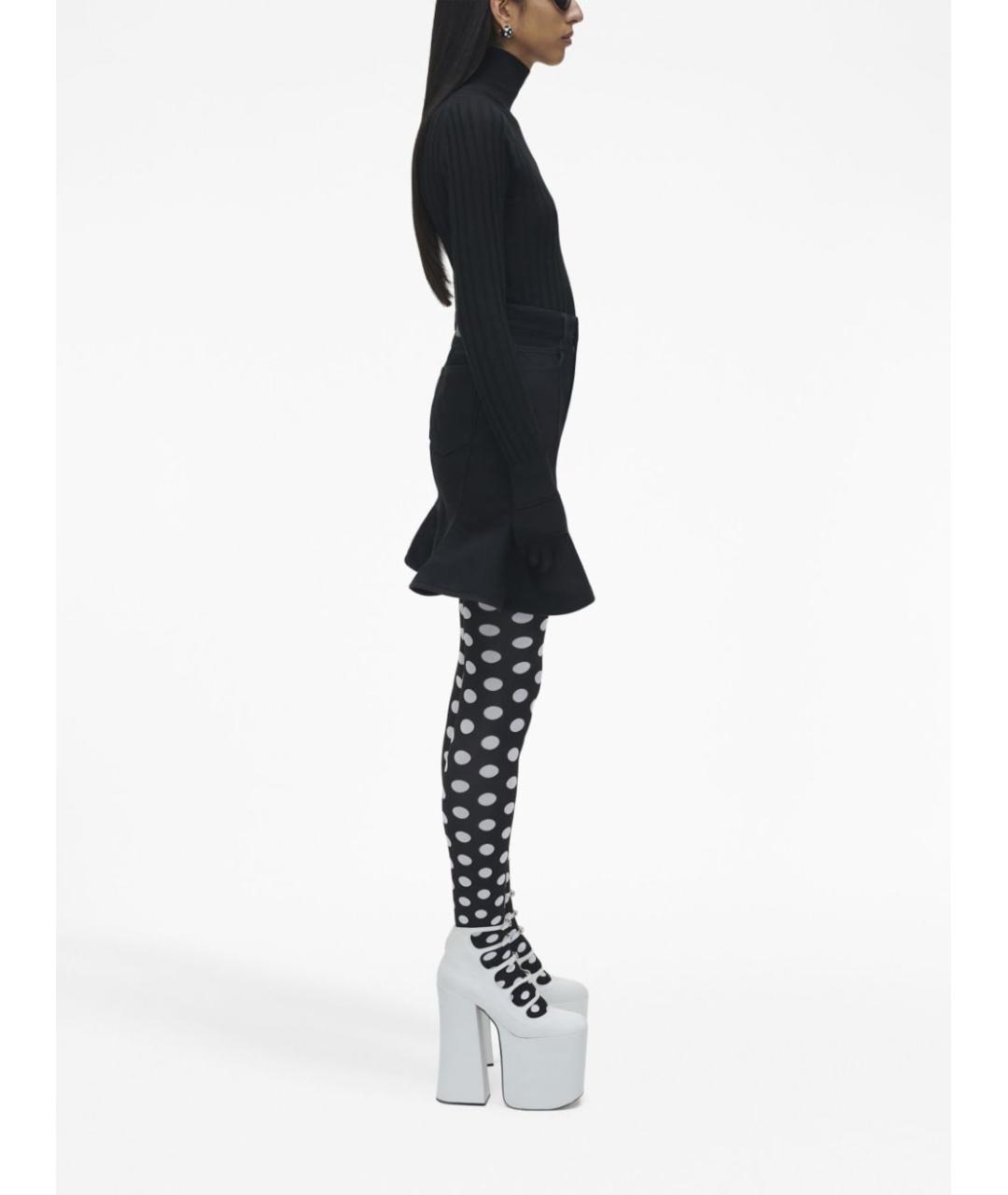 MARC JACOBS Черная хлопковая юбка мини, фото 4