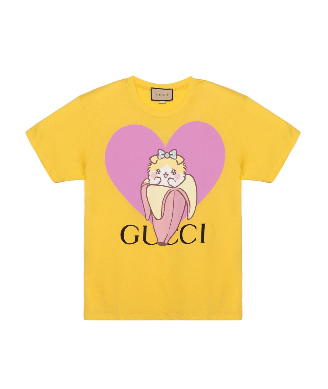 GUCCI Желтая футболка, фото 1
