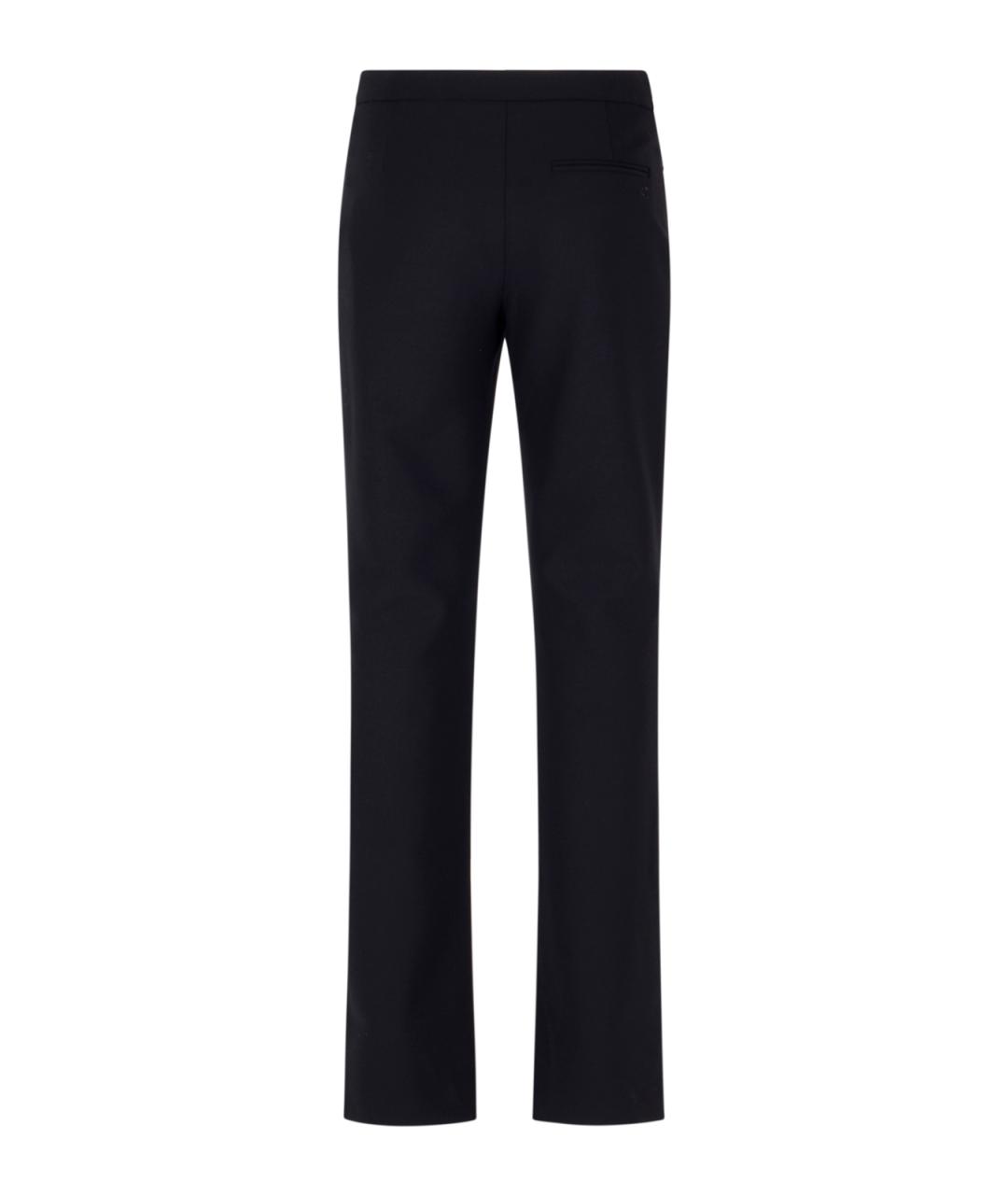 COURREGES Темно-синие полиэстеровые прямые брюки, фото 2