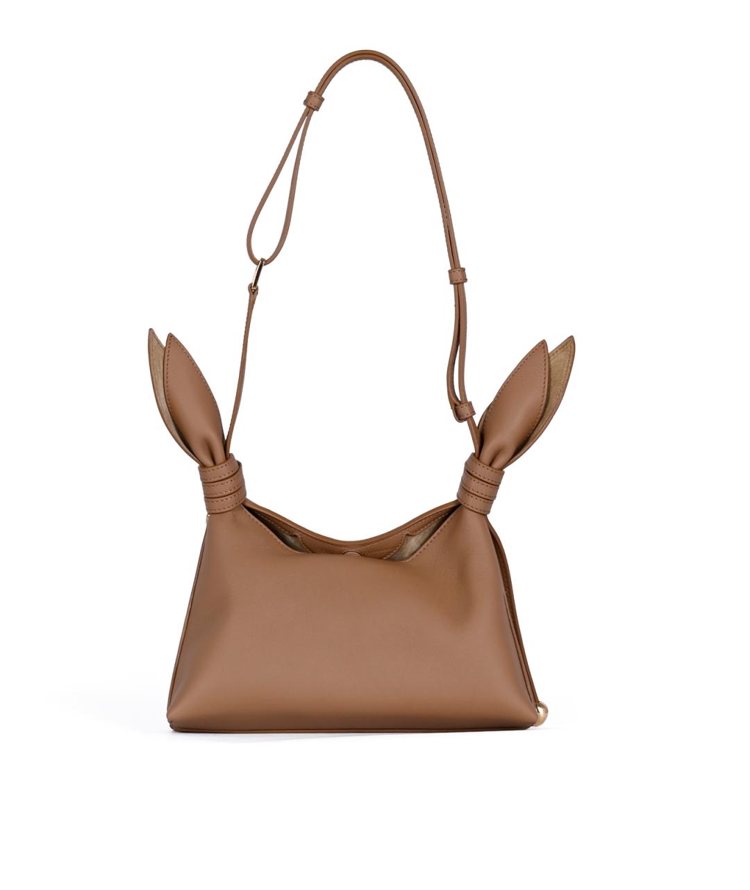 LOEWE Бежевая кожаная сумка через плечо, фото 3