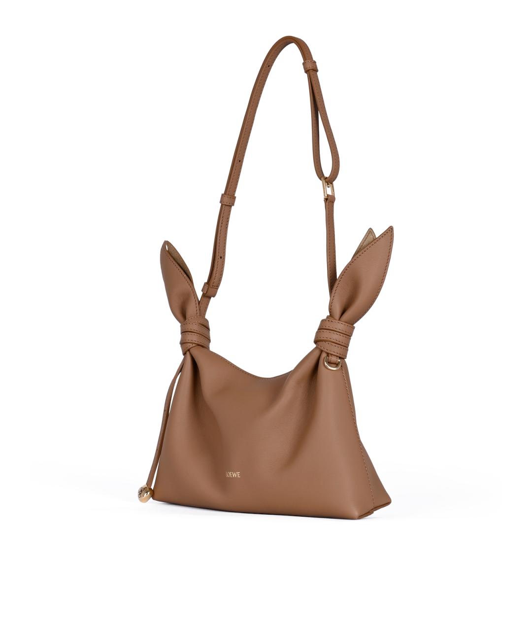 LOEWE Бежевая кожаная сумка через плечо, фото 2