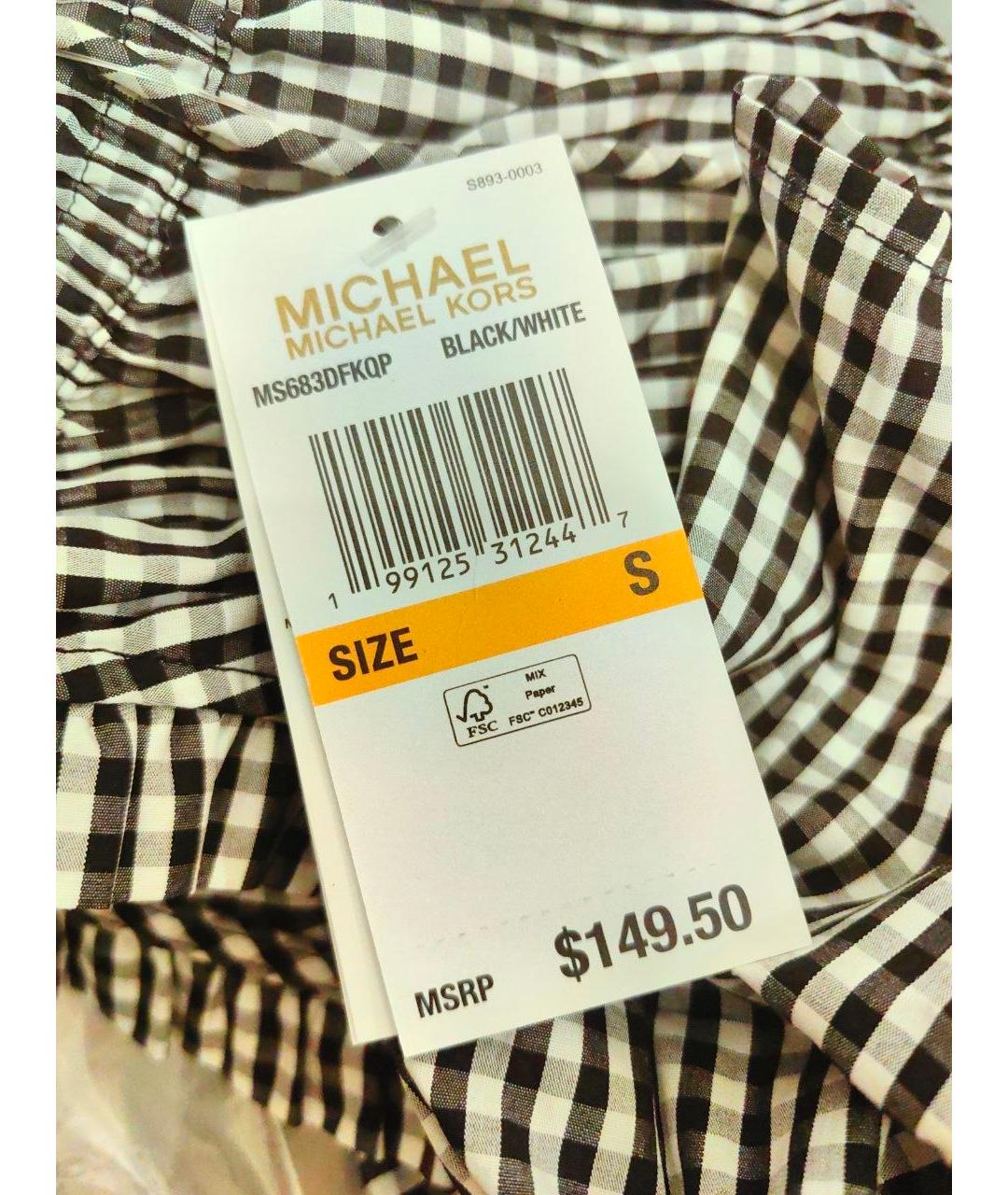 MICHAEL KORS Черный хлопковый сарафан, фото 4