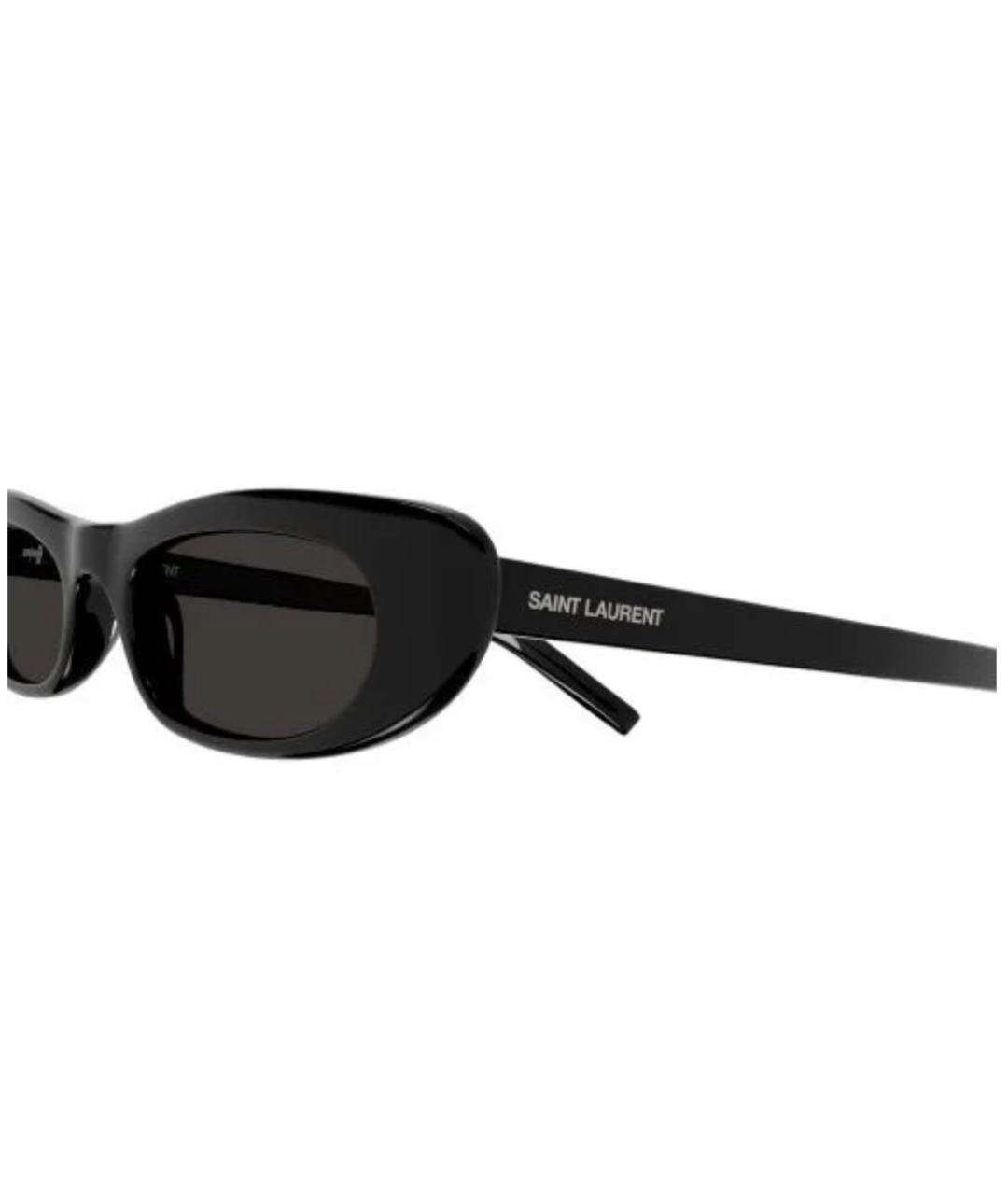 SAINT LAURENT Черные пластиковые солнцезащитные очки, фото 2