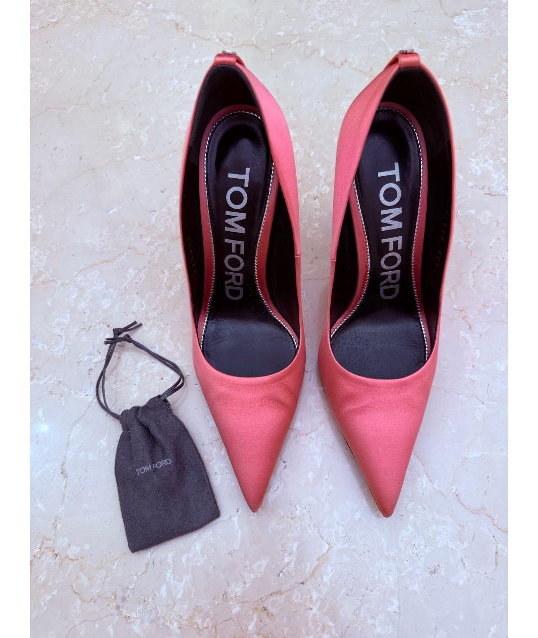 TOM FORD Коралловые текстильные туфли, фото 2