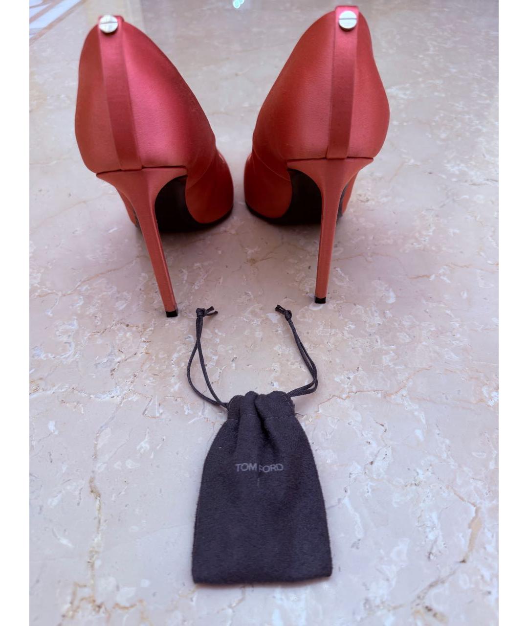 TOM FORD Коралловые текстильные туфли, фото 3