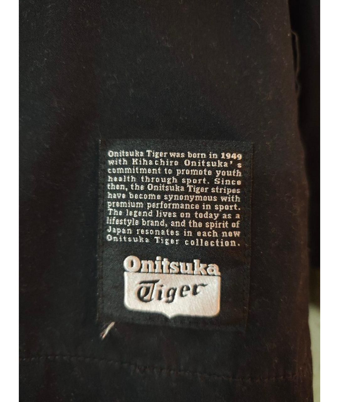 ONITSUKA TIGER Черная хлопковая куртка, фото 5