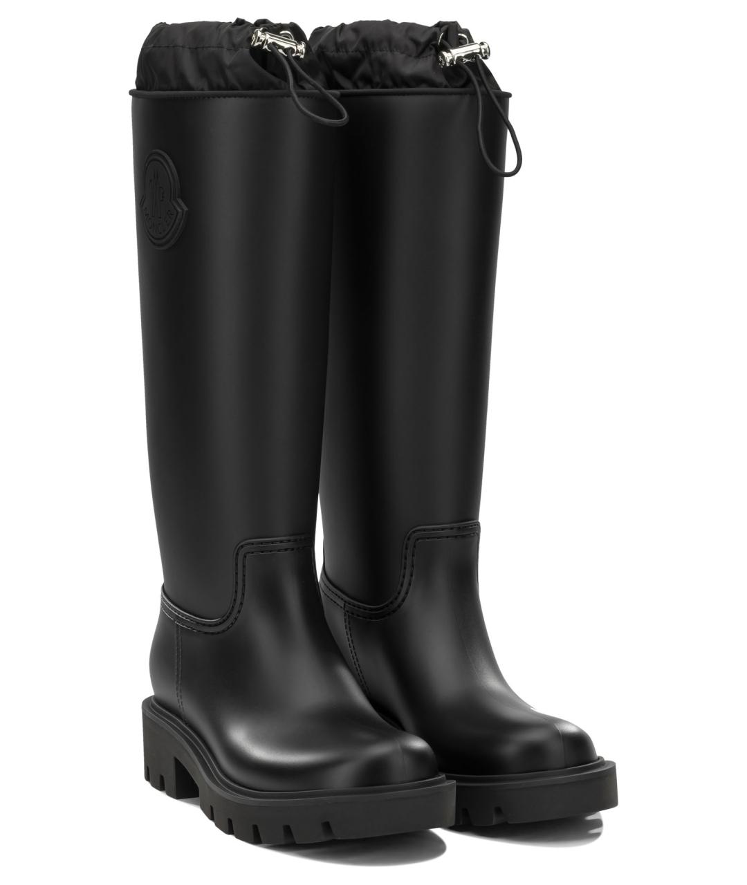 MONCLER Черные резиновые сапоги, фото 5
