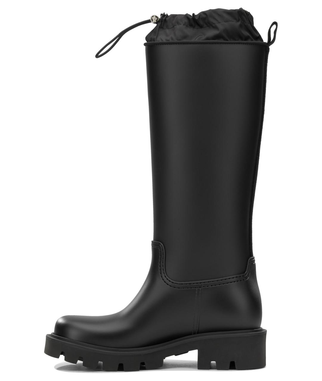 MONCLER Черные резиновые сапоги, фото 4