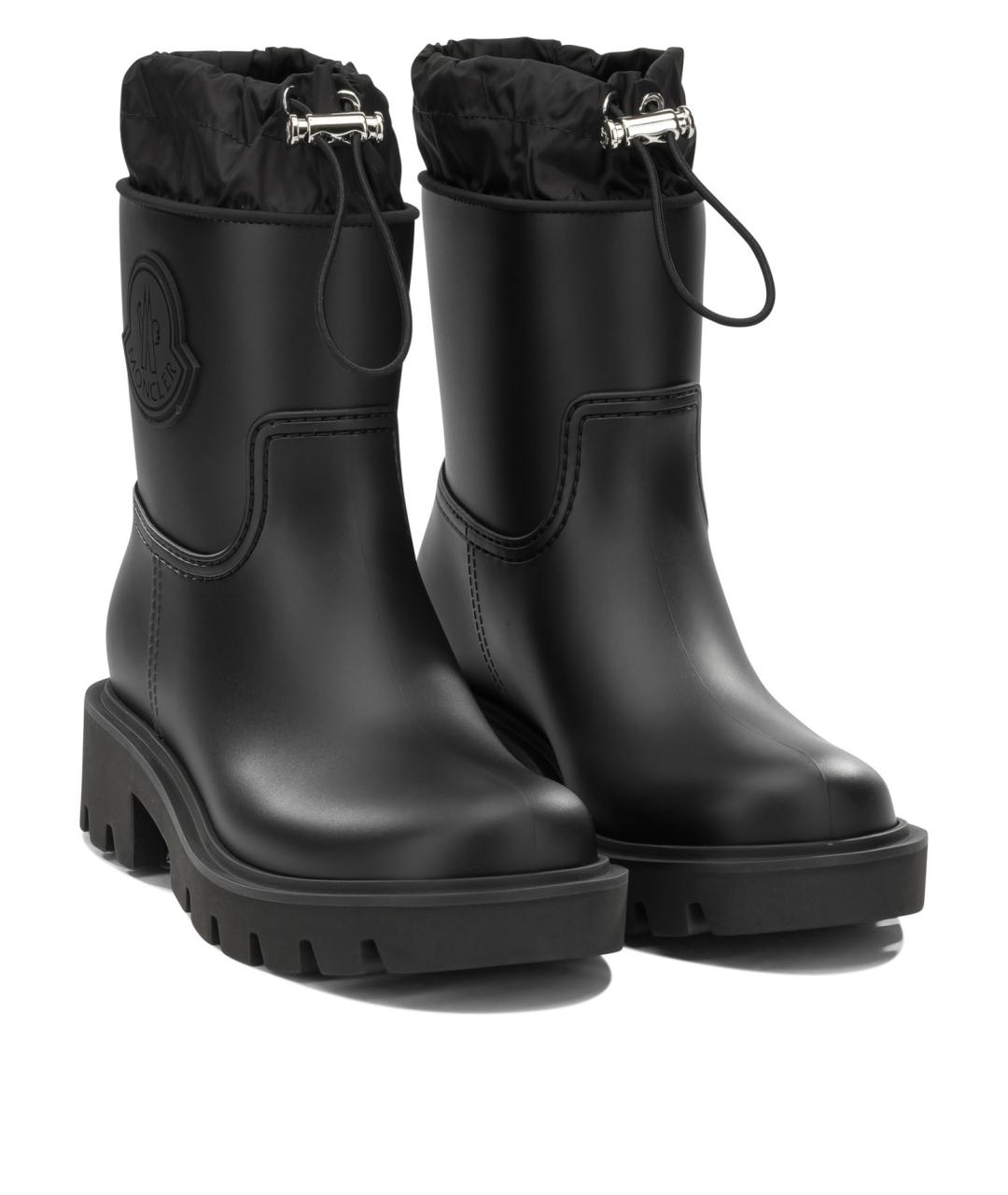 MONCLER Черные резиновые сапоги, фото 5