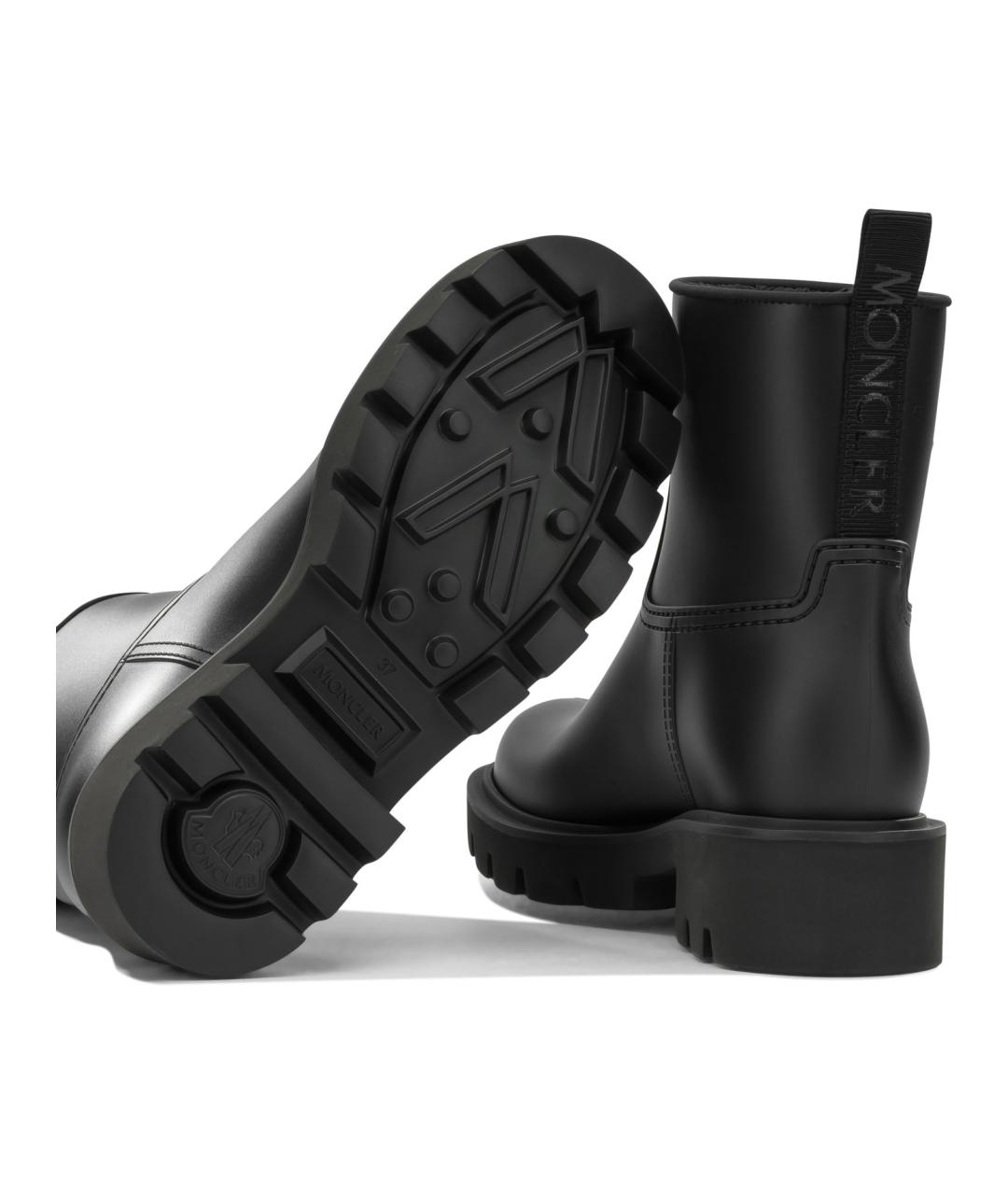 MONCLER Черные резиновые сапоги, фото 2