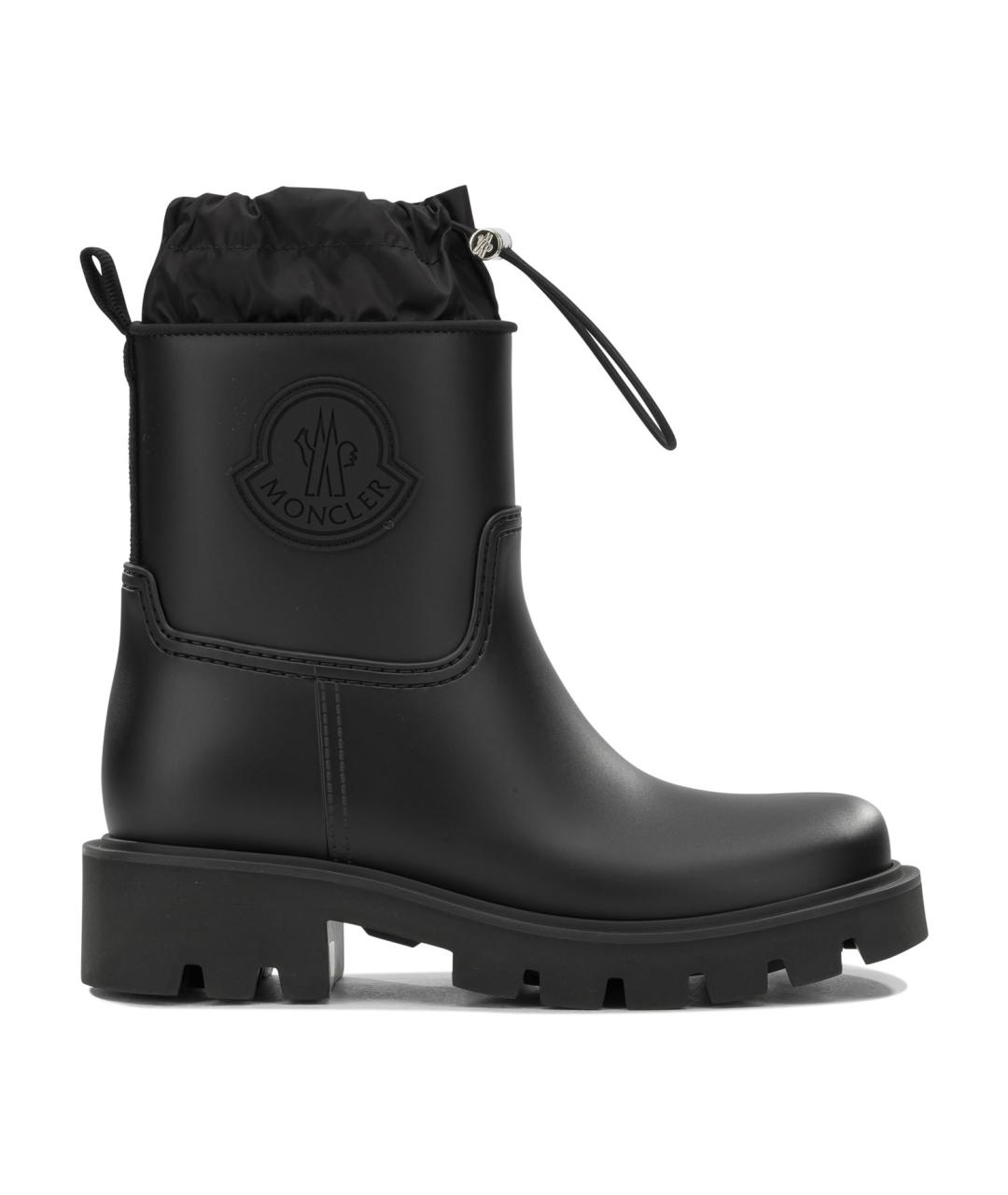 MONCLER Черные резиновые сапоги, фото 1