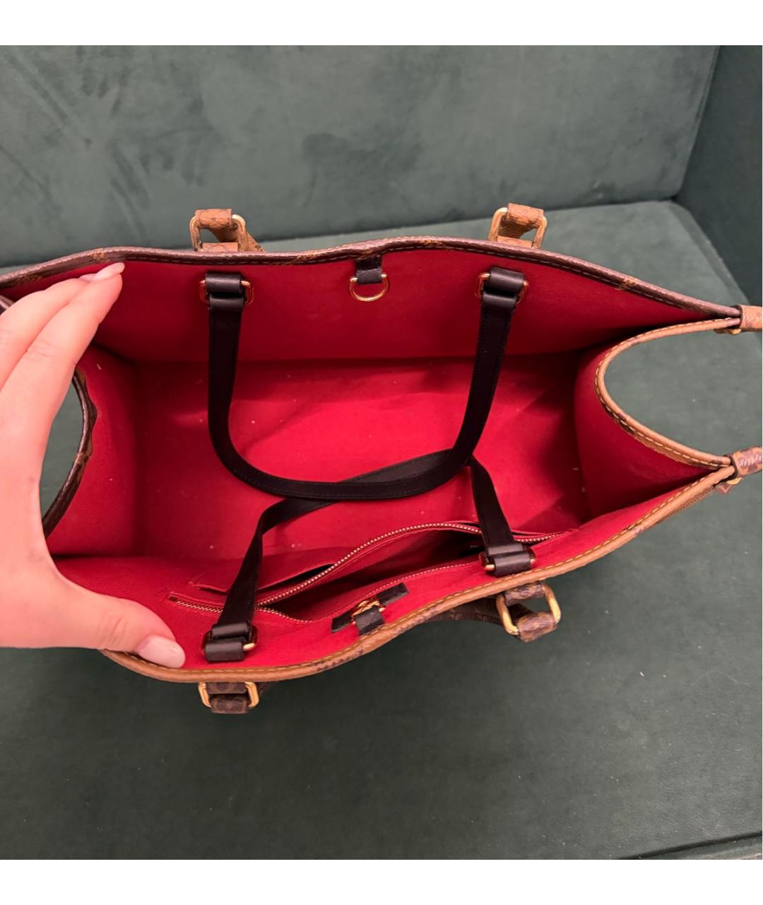 LOUIS VUITTON Коричневая сумка тоут, фото 4