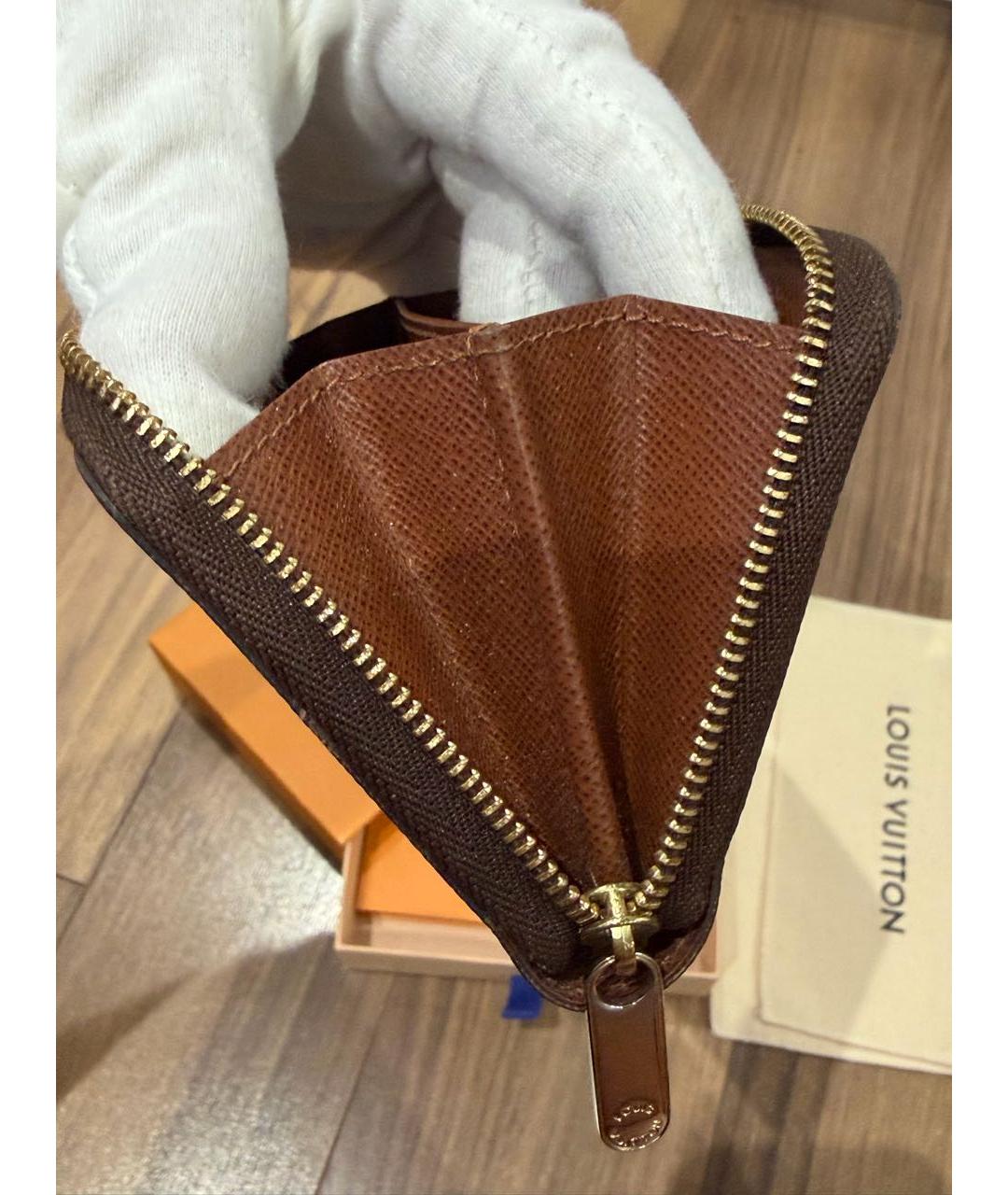 LOUIS VUITTON Коричневый кошелек, фото 5