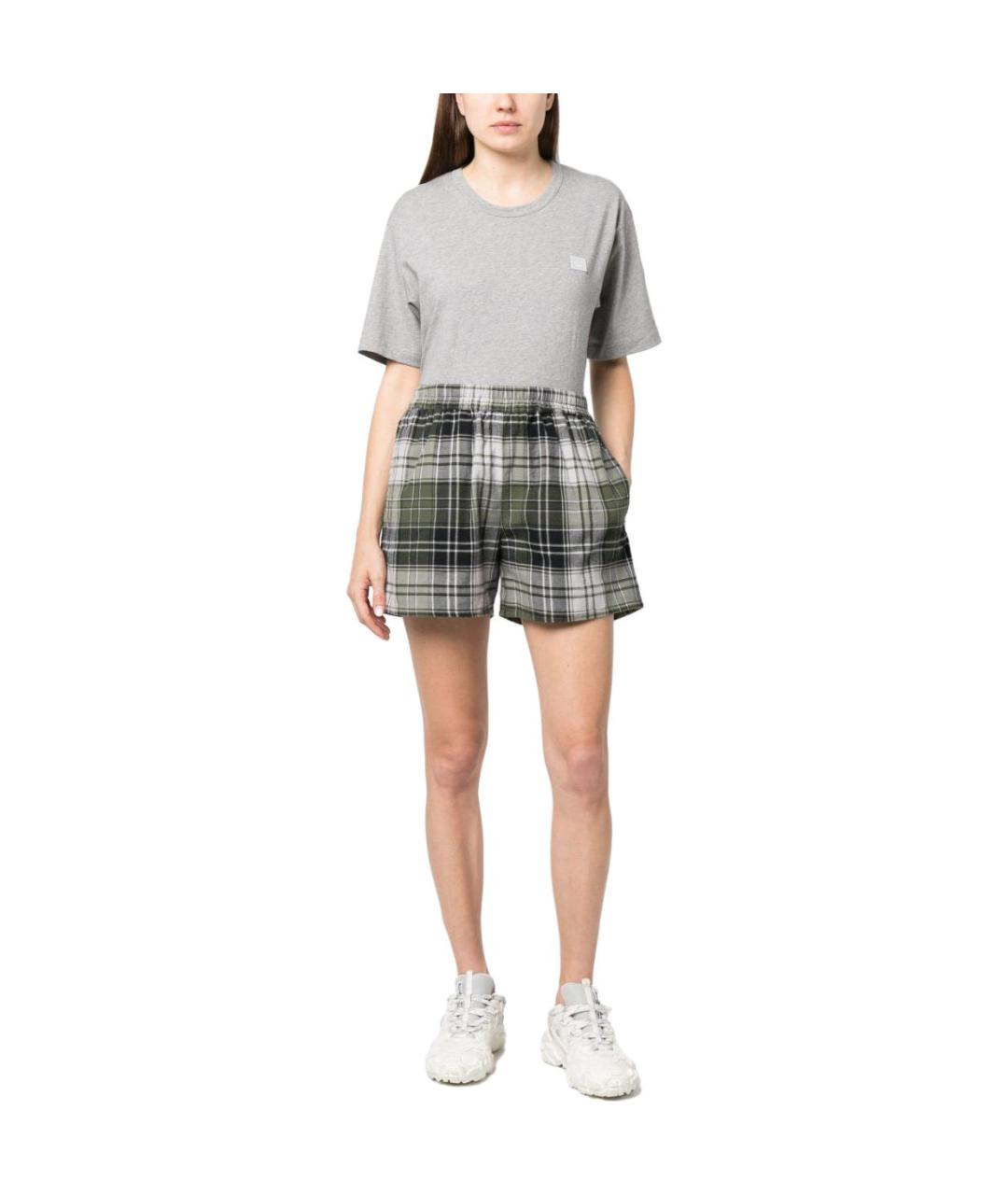 ACNE STUDIOS Серая хлопковая футболка, фото 4