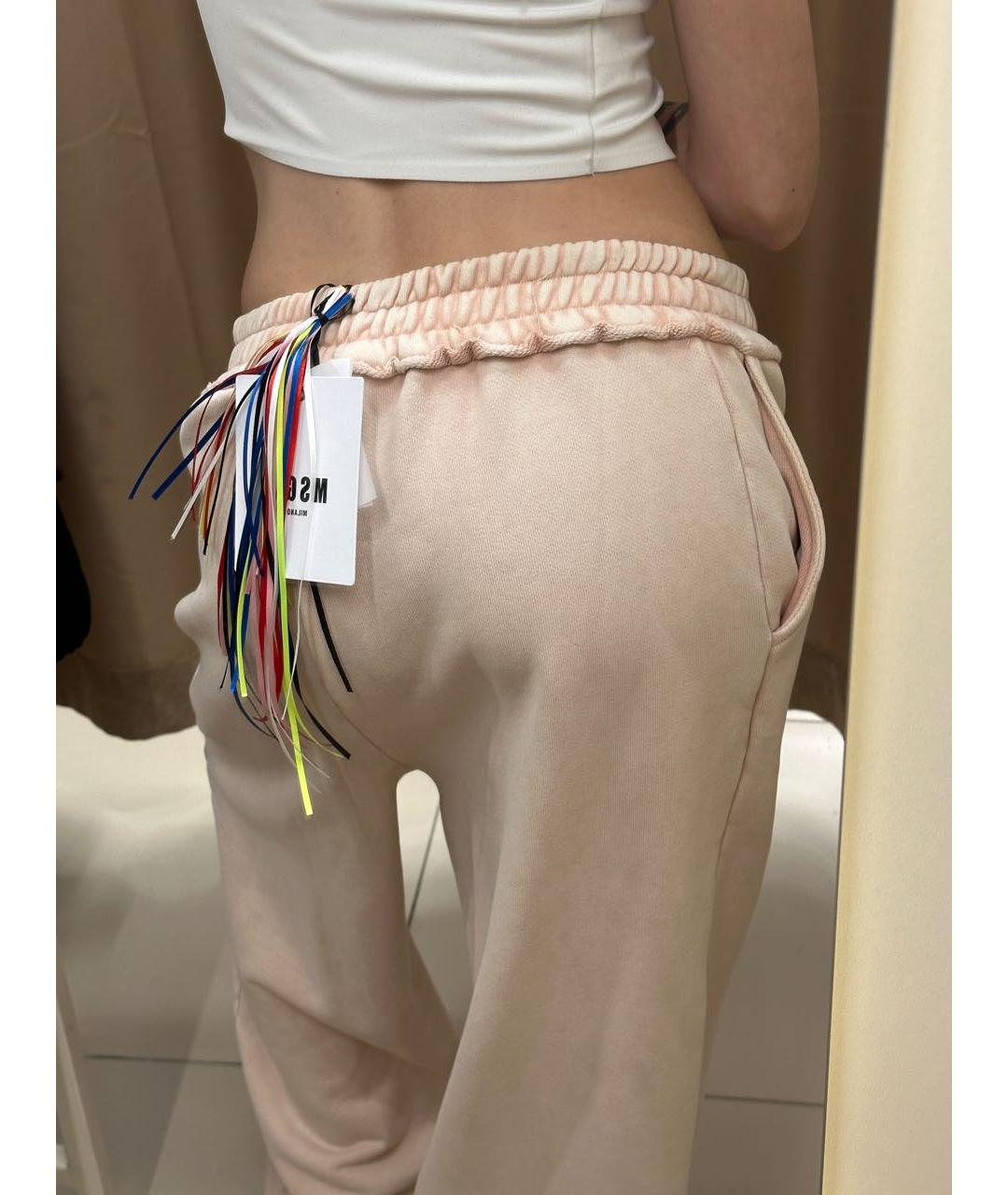 MSGM Розовые хлопковые брюки широкие, фото 2