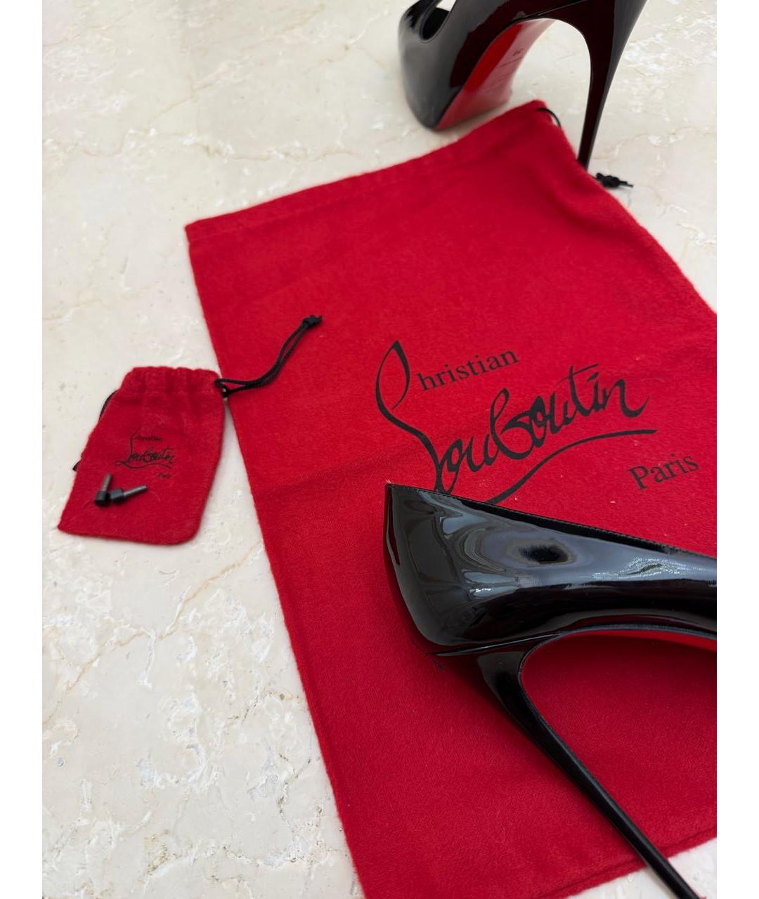 CHRISTIAN LOUBOUTIN Черные туфли из лакированной кожи, фото 8