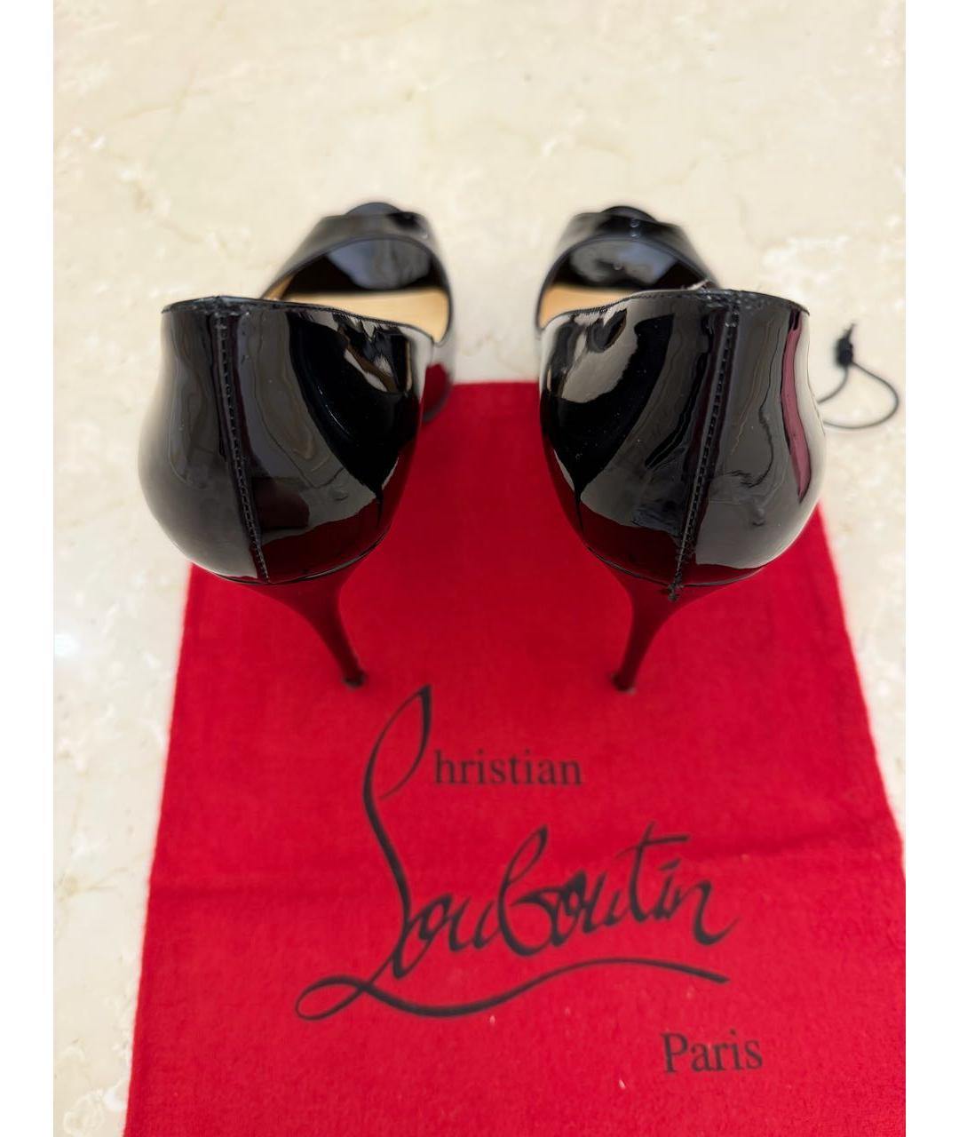 CHRISTIAN LOUBOUTIN Черные туфли из лакированной кожи, фото 6
