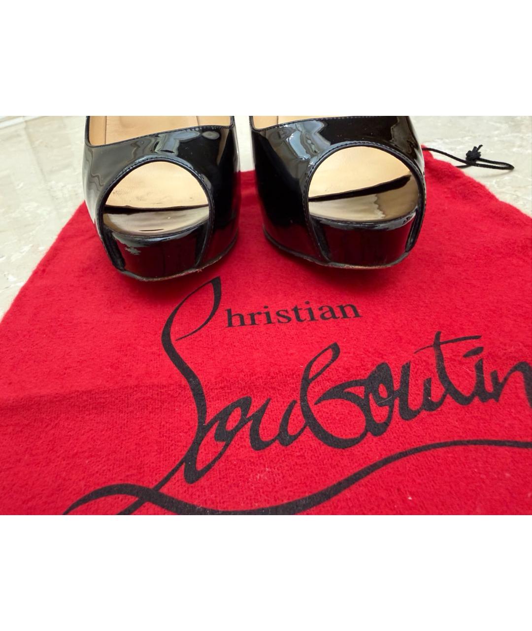 CHRISTIAN LOUBOUTIN Черные туфли из лакированной кожи, фото 5