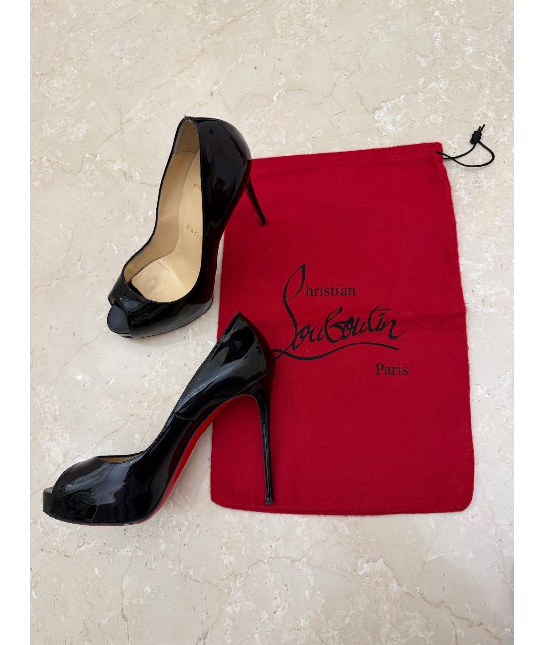 CHRISTIAN LOUBOUTIN Черные туфли из лакированной кожи, фото 3