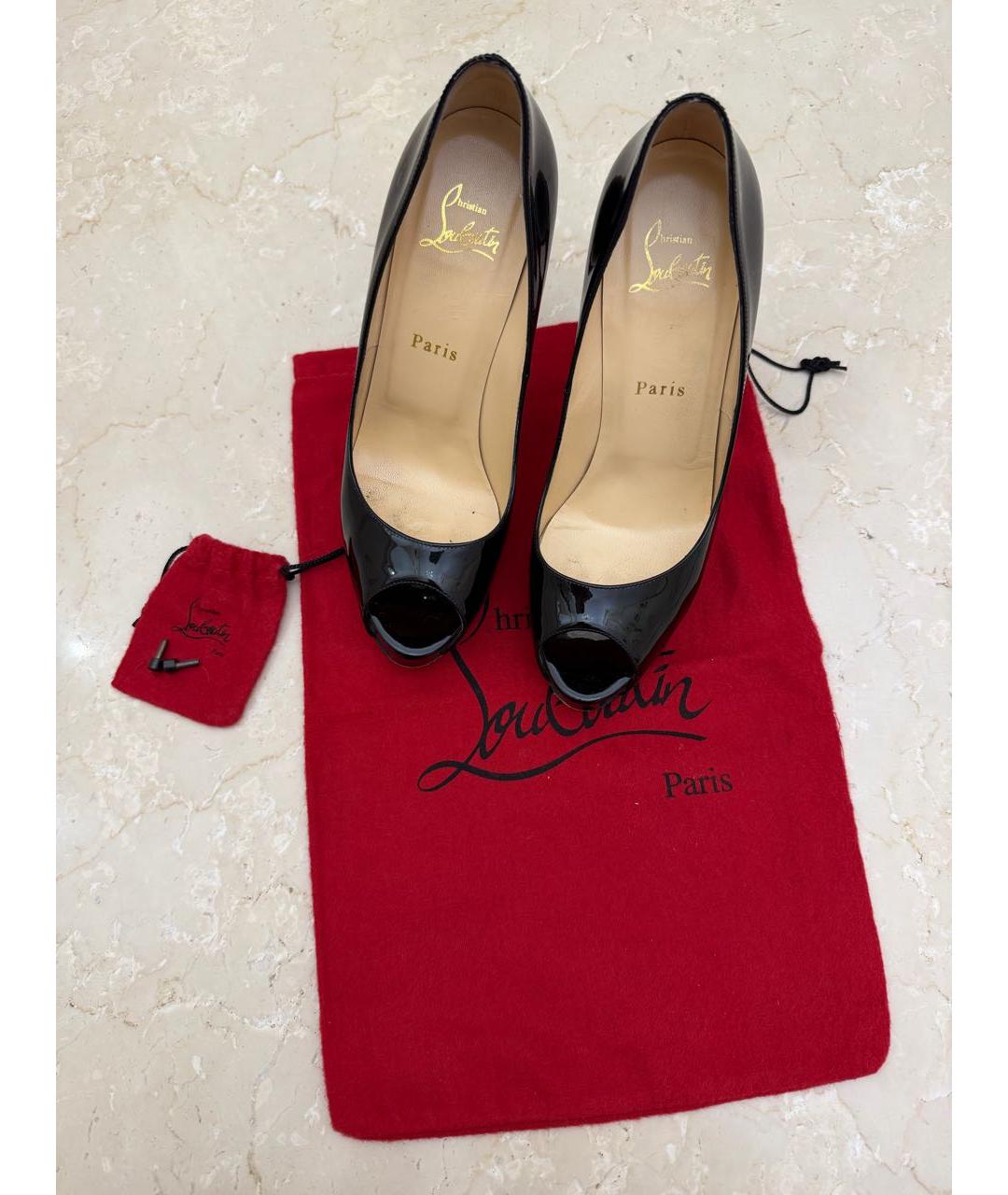 CHRISTIAN LOUBOUTIN Черные туфли из лакированной кожи, фото 2