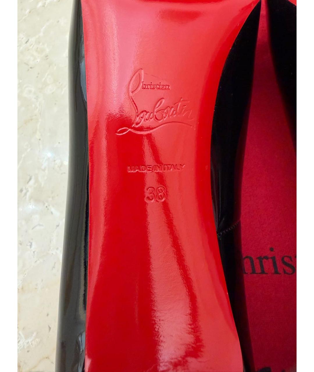 CHRISTIAN LOUBOUTIN Черные туфли из лакированной кожи, фото 7