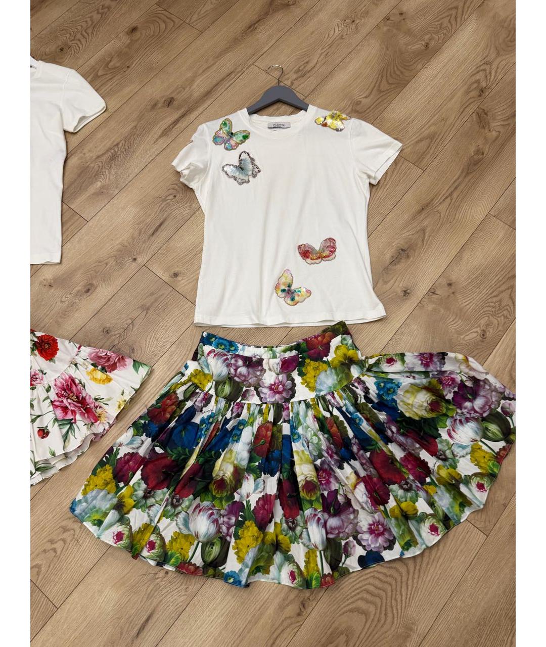 VALENTINO Белая хлопковая футболка, фото 6