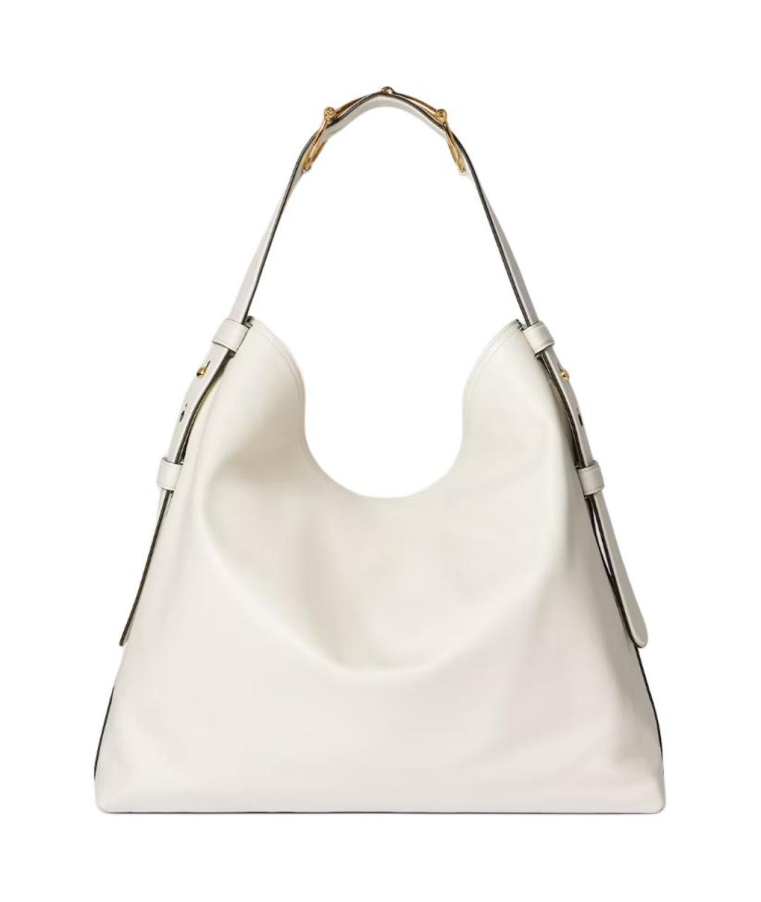 GUCCI Белая кожаная сумка тоут, фото 4