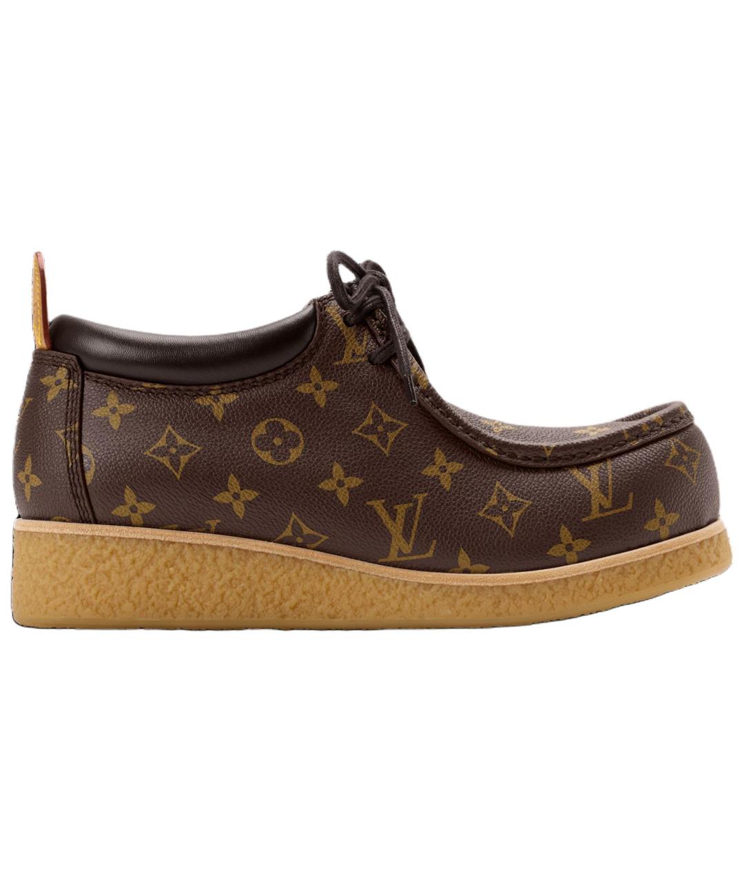 LOUIS VUITTON Коричневые высокие ботинки, фото 1