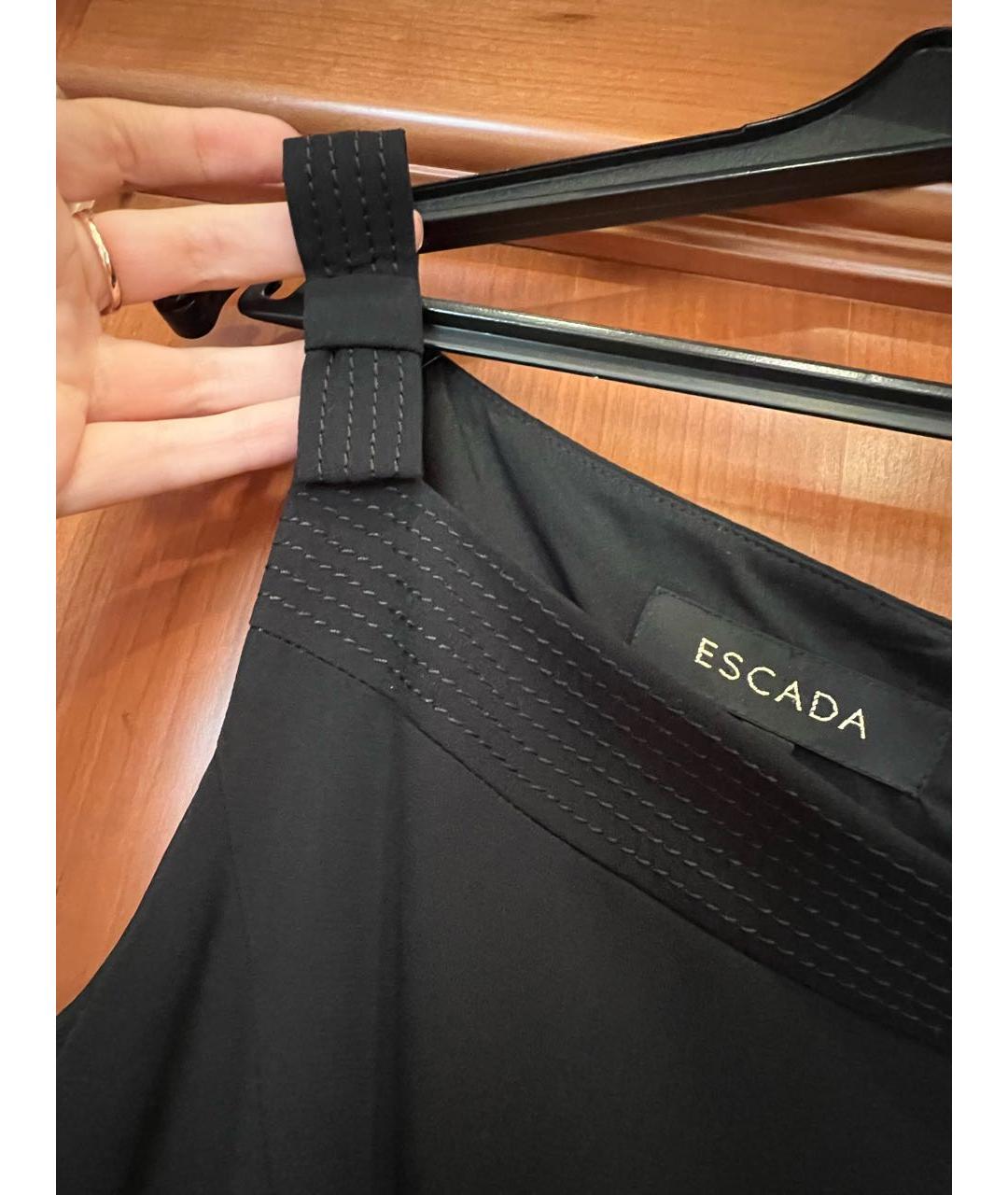 ESCADA Черное полиэстеровое платье, фото 3