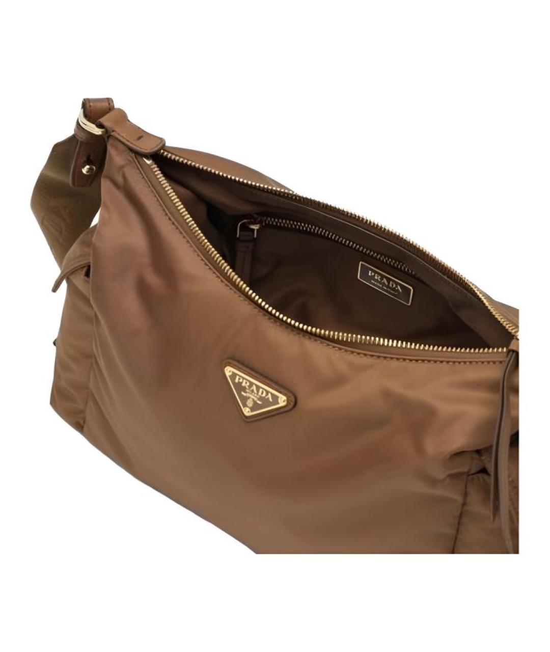 PRADA Коричневая тканевая сумка через плечо, фото 4