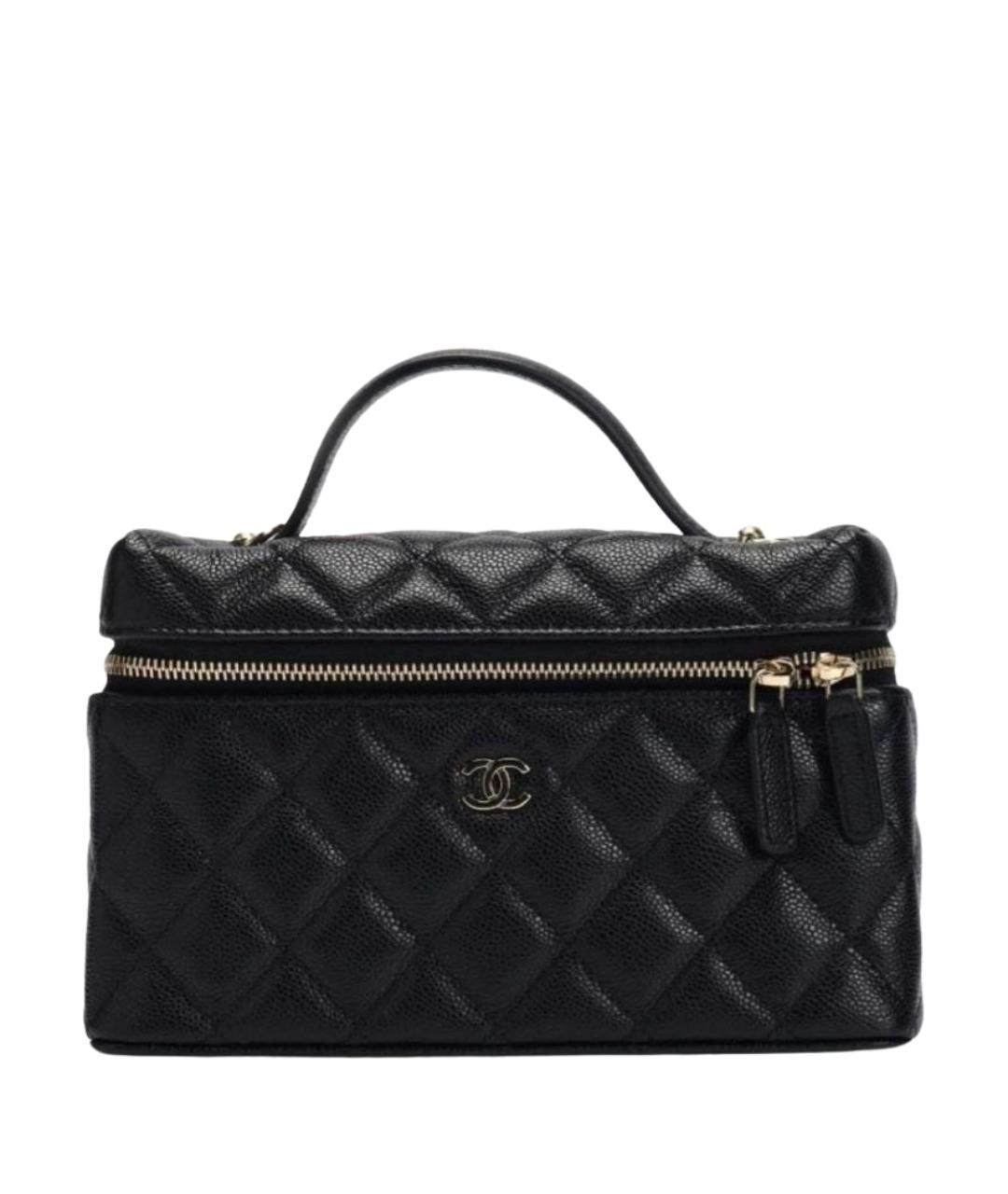 CHANEL Черная кожаная сумка через плечо, фото 6