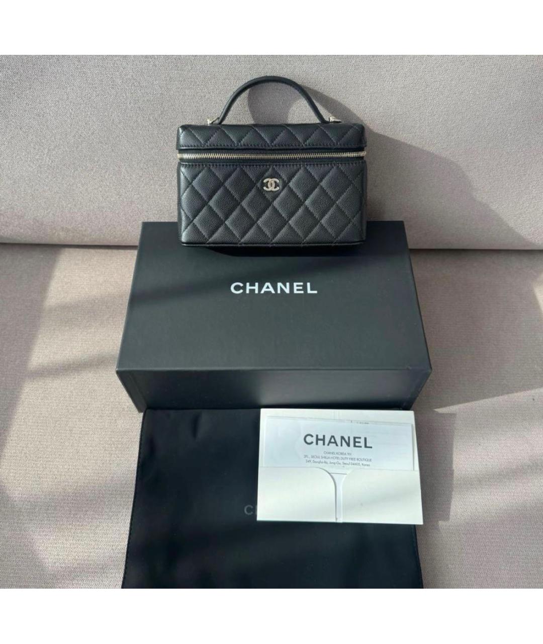 CHANEL Черная кожаная сумка через плечо, фото 4