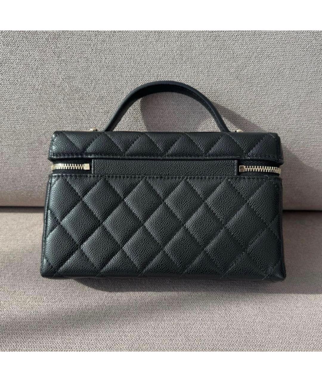 CHANEL Черная кожаная сумка через плечо, фото 3