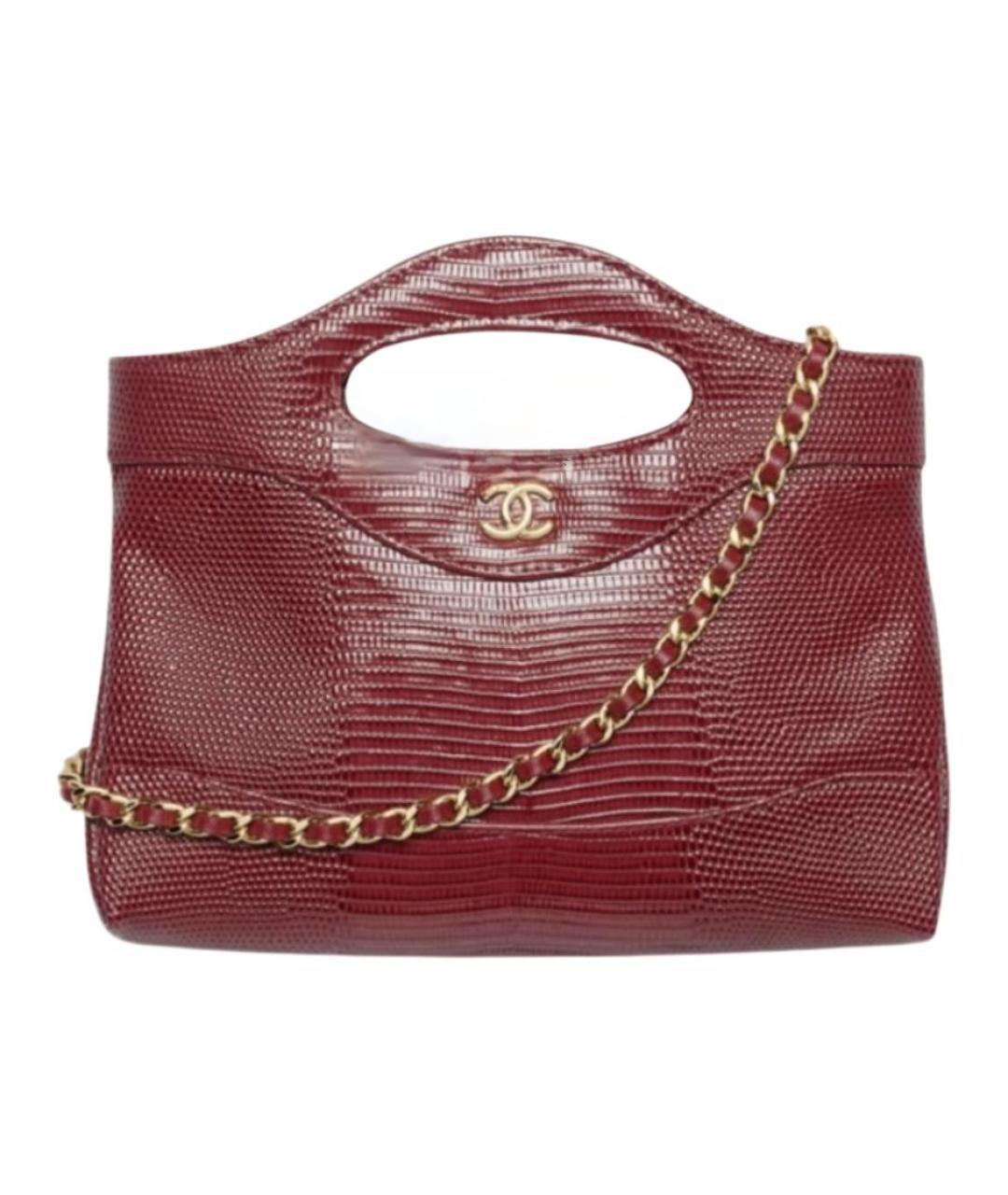 CHANEL Бордовая кожаная сумка тоут, фото 1