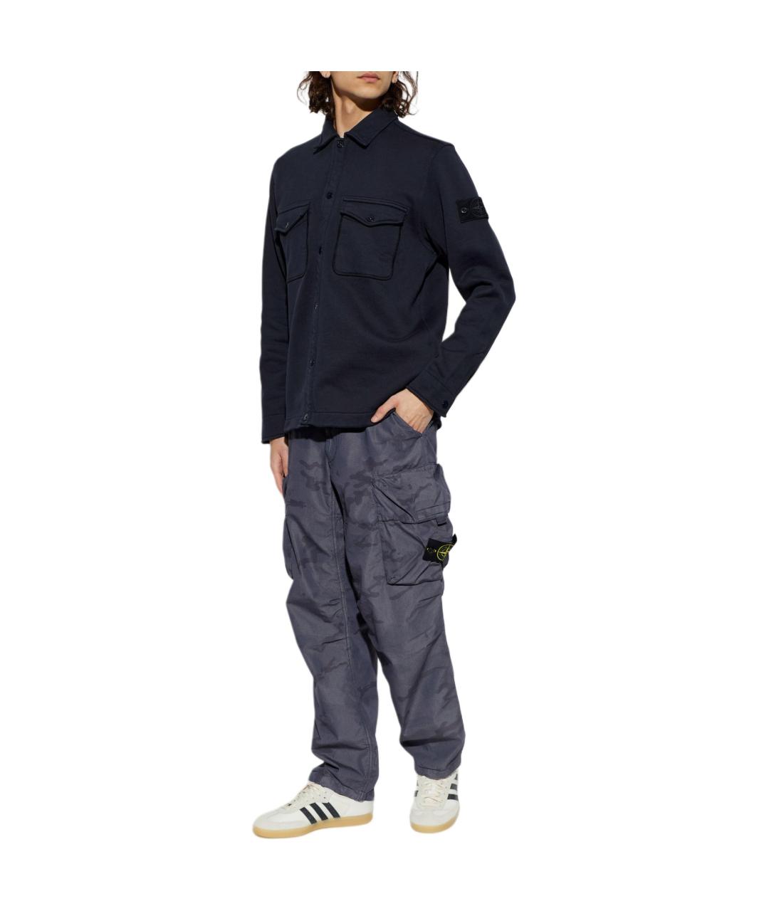 STONE ISLAND Темно-синяя рубашка, фото 2