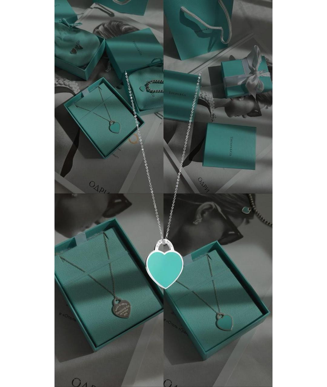 TIFFANY&CO Бирюзовая серебряная подвеска, фото 2
