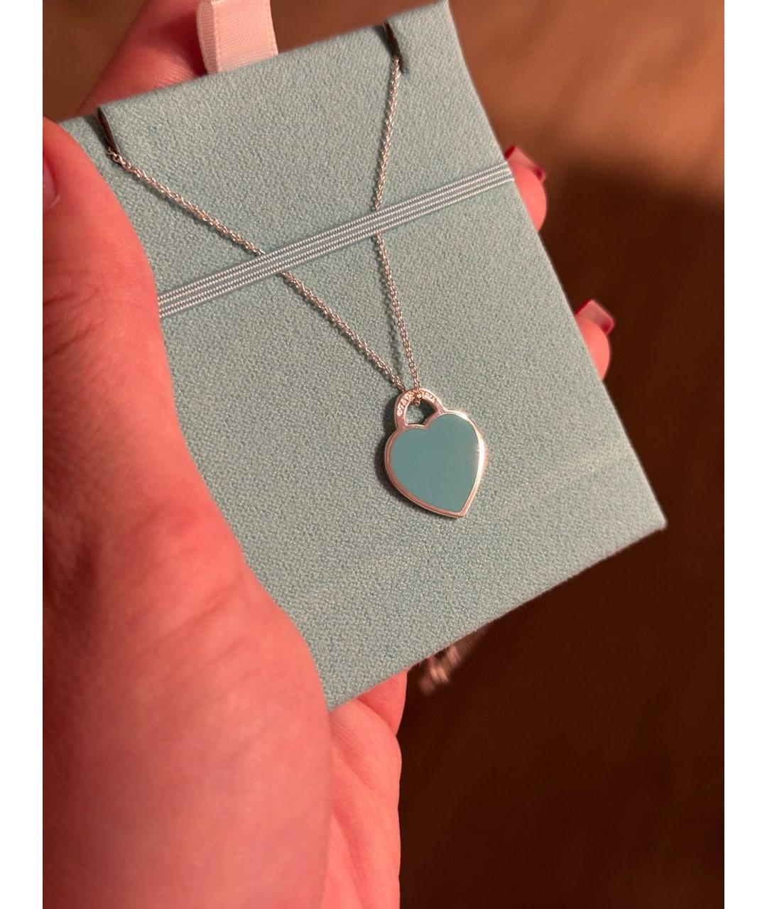 TIFFANY&CO Бирюзовая серебряная подвеска, фото 9