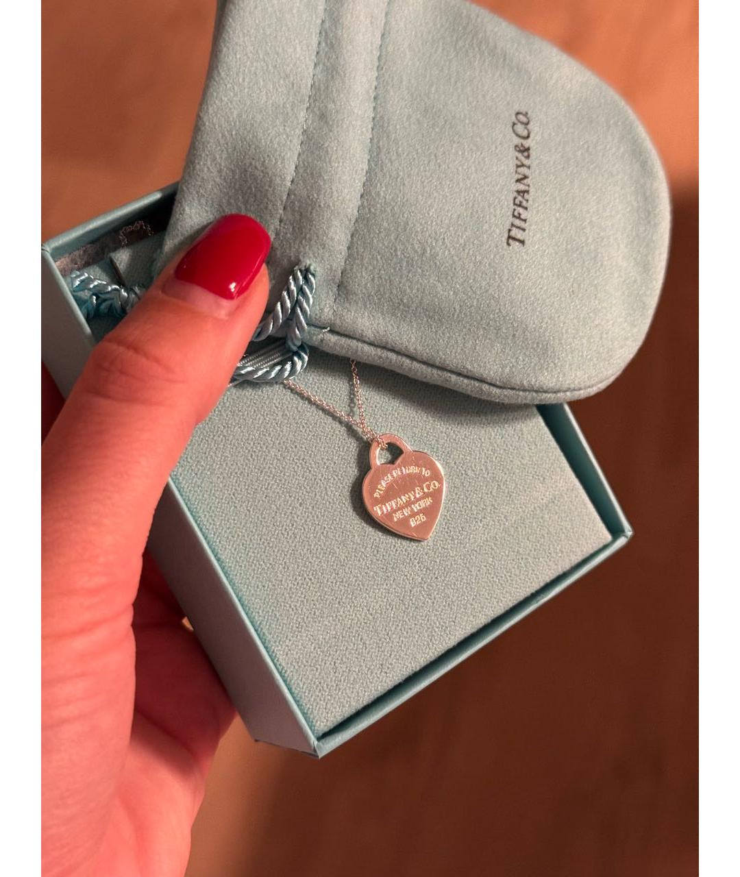 TIFFANY&CO Бирюзовая серебряная подвеска, фото 7
