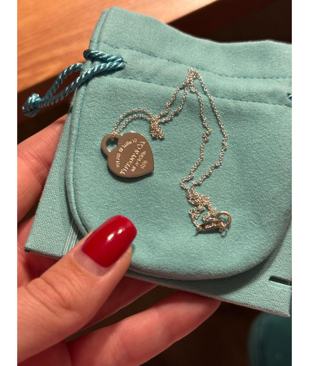 TIFFANY&CO Бирюзовая серебряная подвеска, фото 8