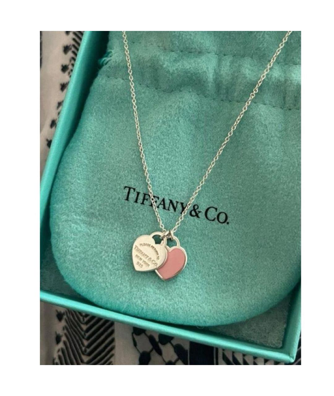 TIFFANY&CO Розовая серебряная подвеска, фото 3