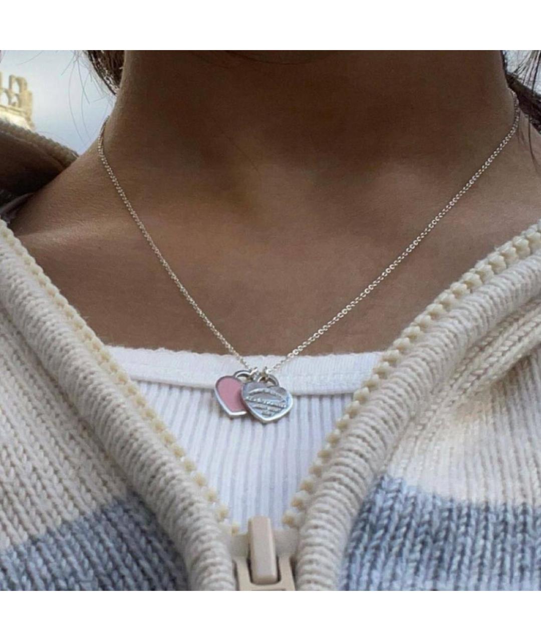 TIFFANY&CO Розовая серебряная подвеска, фото 4